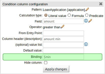 Binding a field