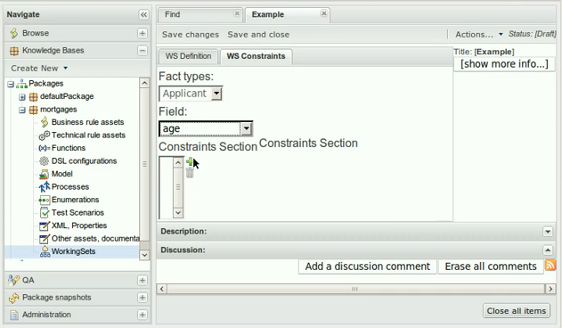 Selecting the field