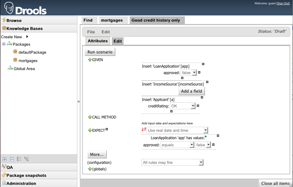 Example Test Scenario