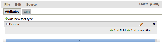 A Declarative model with one Fact defined