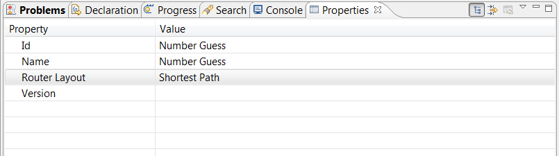 Properties for the Number Guess Rule Flow