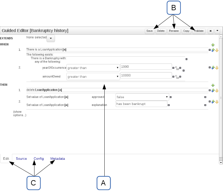 The Asset Editor - Edit tab