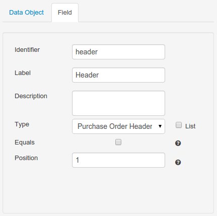 The data object's field properties