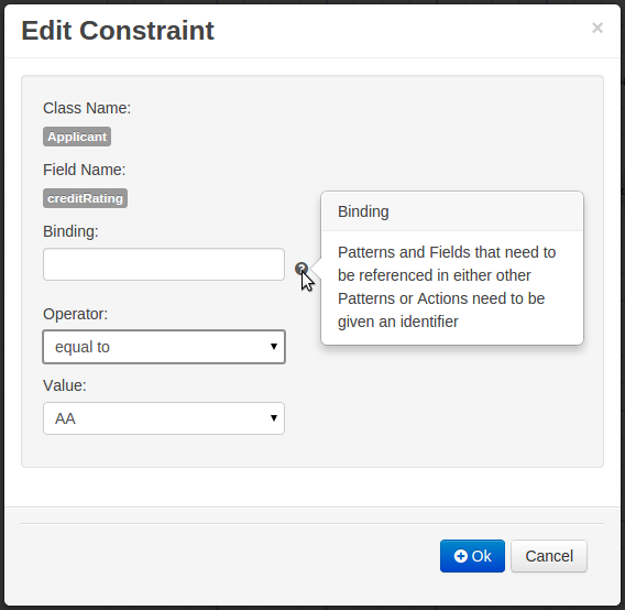 Guided Decision Trees - Field Constraint Editor