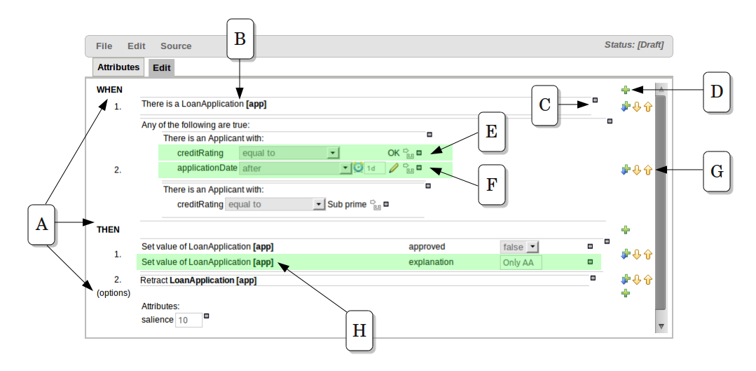 The guided BRL editor