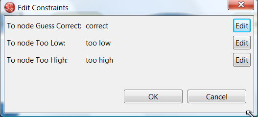 Edit Constraints for the "Guess Correct" Node