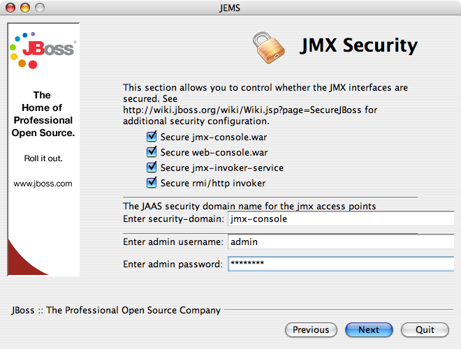 JBoss security settings
