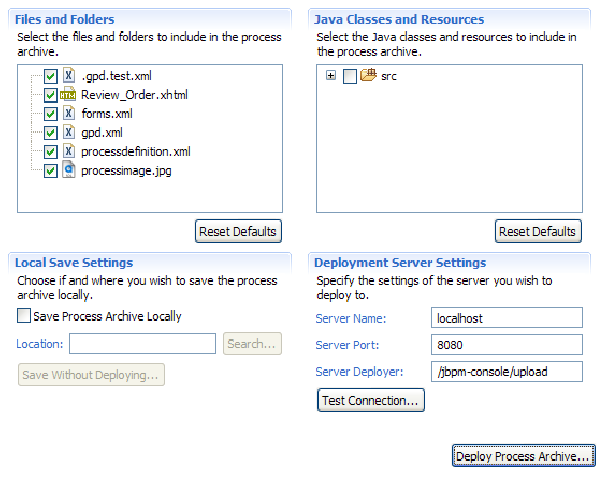 Deployment of the Order Process