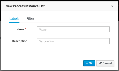 process instances create tab labels