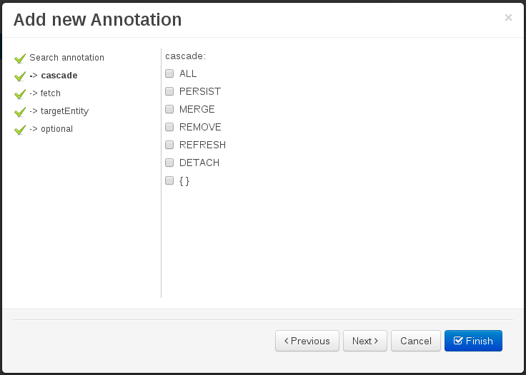 add annotation wizard step2 enum param editor