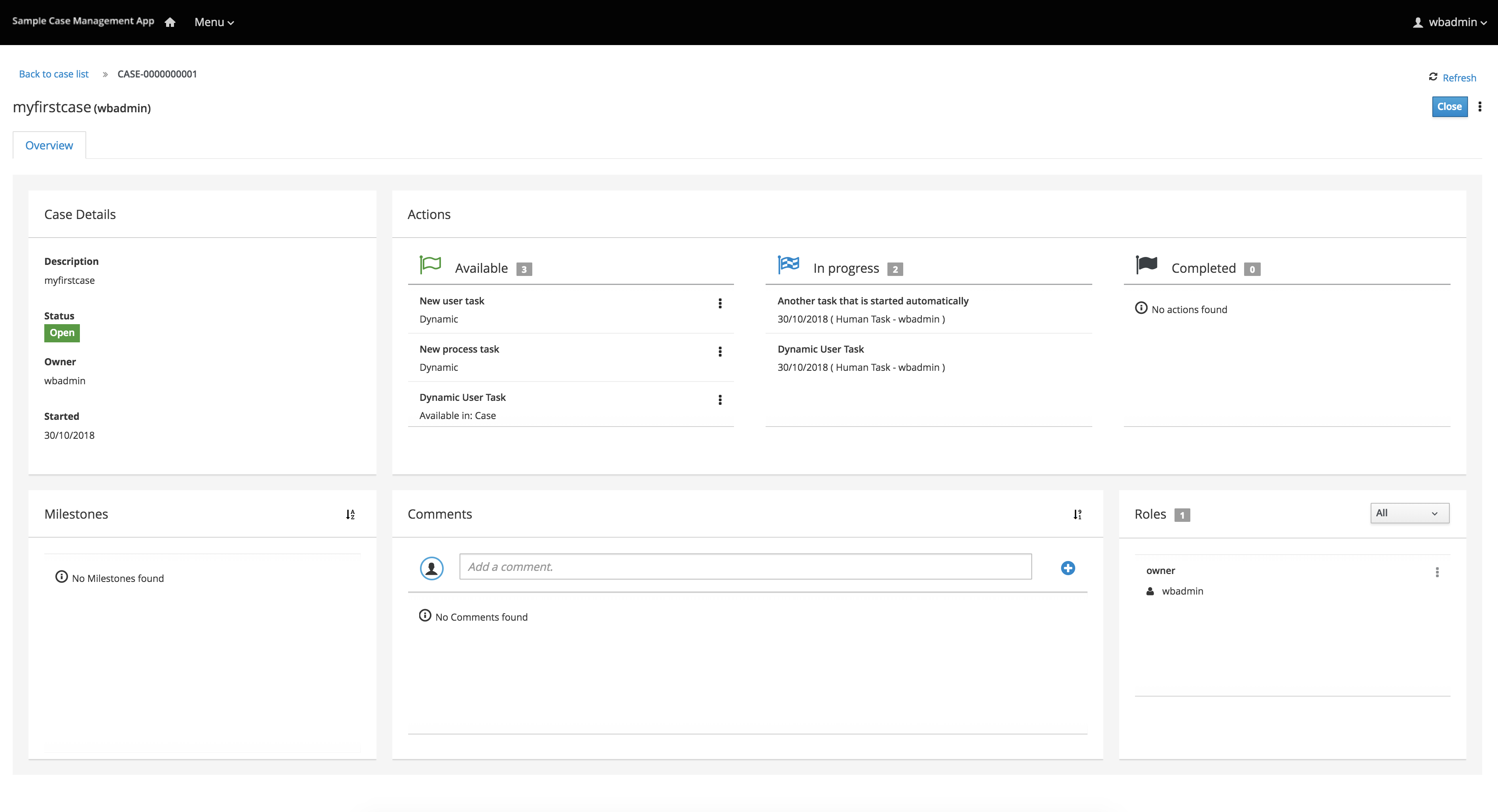 tutorial 7 case instance