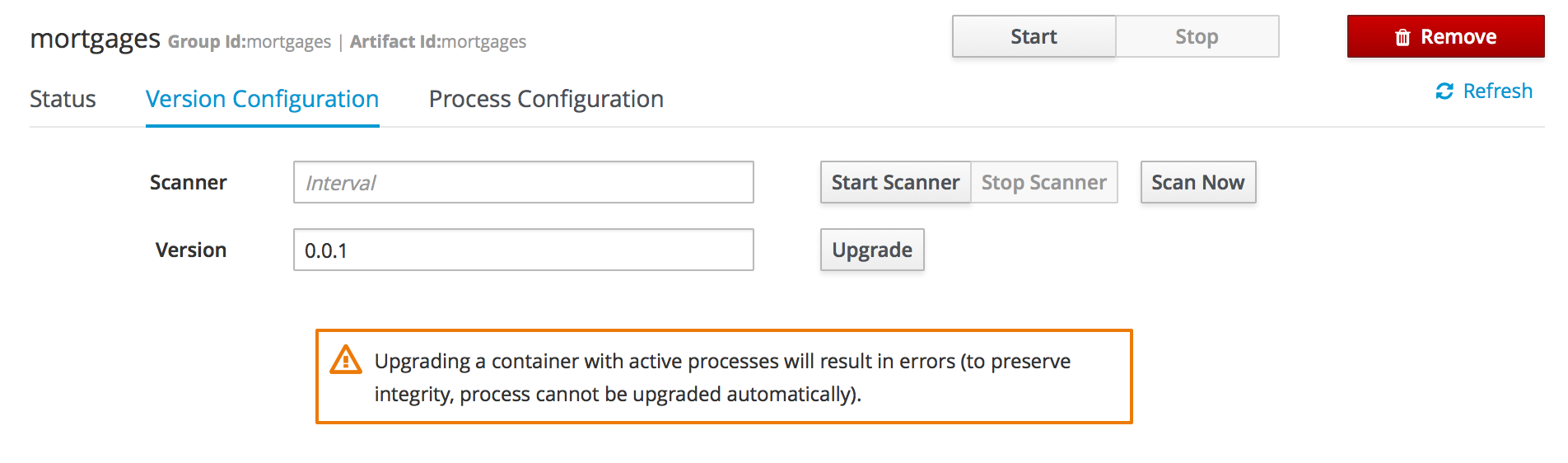 ContainerVersionConfiguration