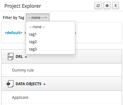 ProjectExplorer Tag Filter Show