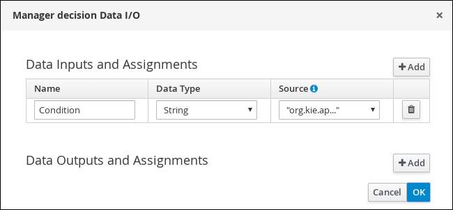 ManagerDecision I/O values