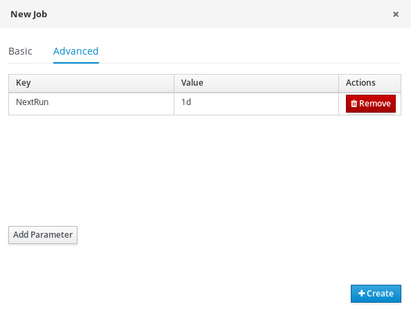 Setting parameters for an auto-acknowledge job