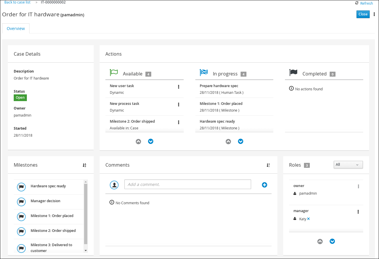 case management showcase overview