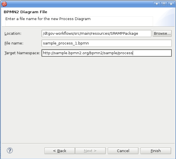 Choose Generic BPMN 2.0 Diagram and enter the filename