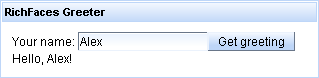 "RichFaces Greeter" application