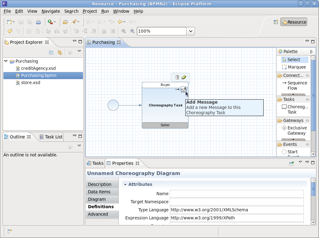 Associated message with the sending participant