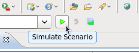 Toolbar button for simulating the scenario