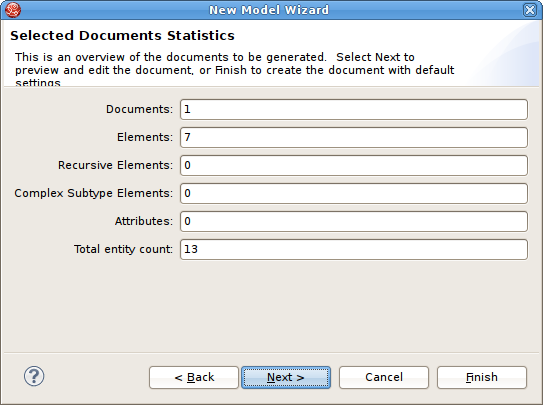 Selected Documents Statistics Dialog