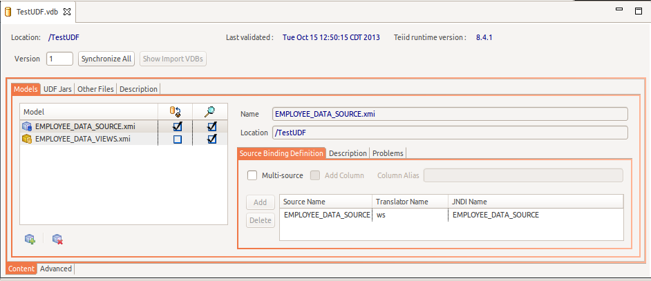 VDB Editor's Source Binding Definition