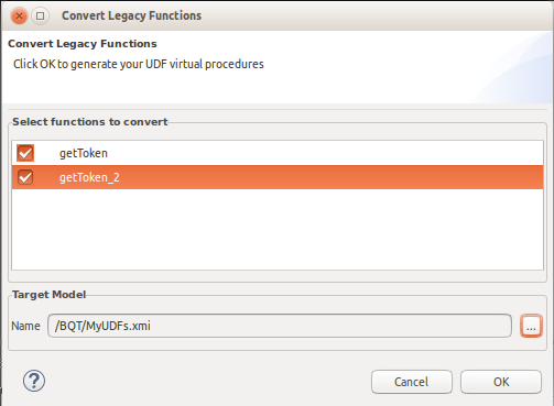 Convert Legacy Functions Dialog