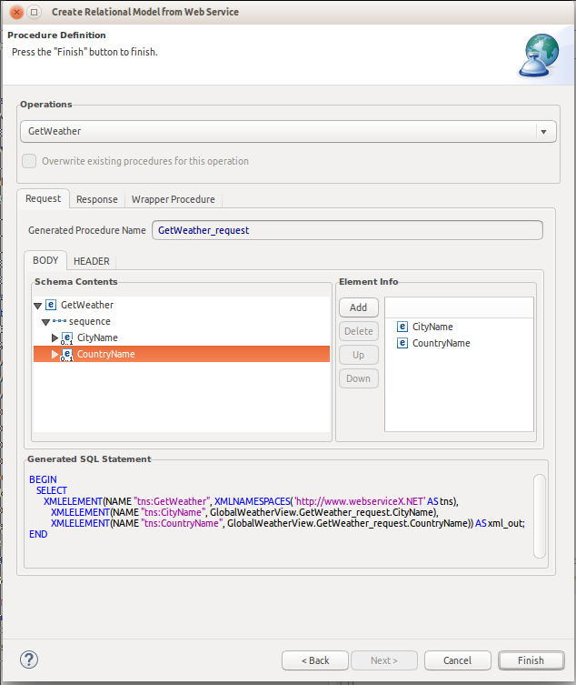 Procedure Definition Page