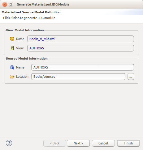 Materialized Source Model Definition