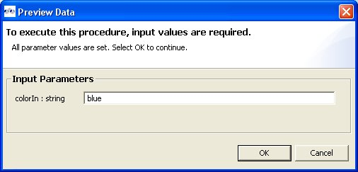 Procedure Parameter Input Dialog