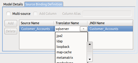 Change Translator or Data Source Actions