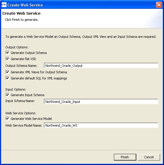 Create Web Service Dialog