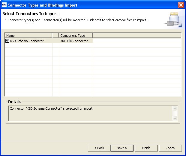 Select Connectors To Import Dialog