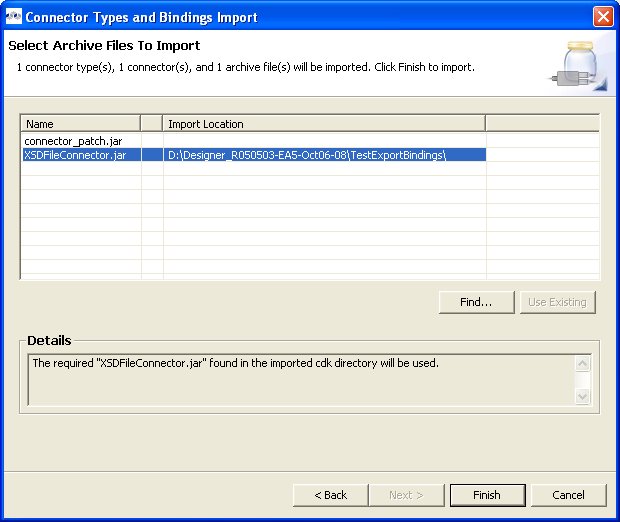 Select Archive Files To Import Dialog