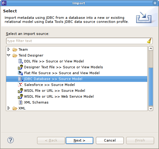 Import from JDBC Database