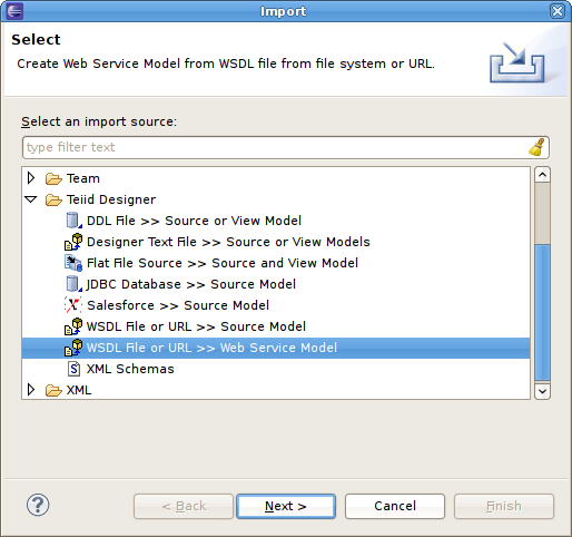 Import WSDL File Into Web Service Model