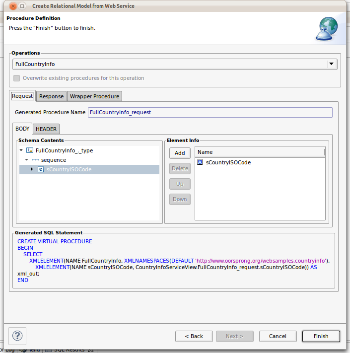 Procedure Definition Page