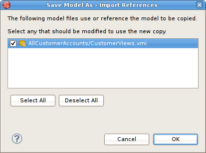 Save Model As Dialog