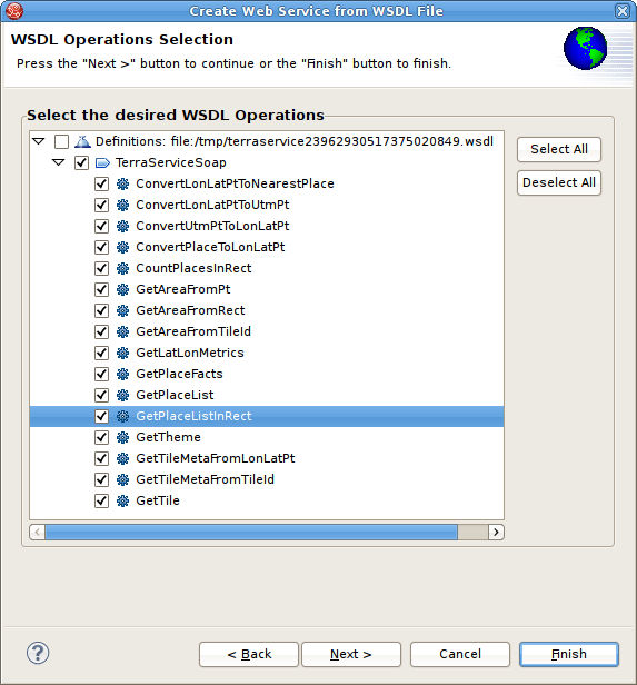 Namespace Resolution Dialog