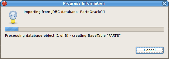 JDBC Import Progress Dialog