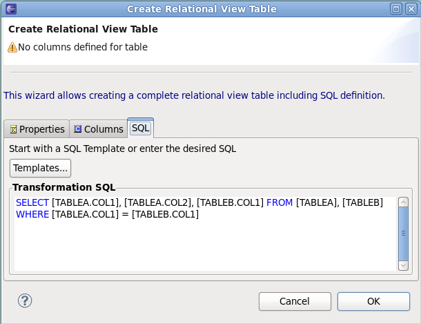 SQL Tab