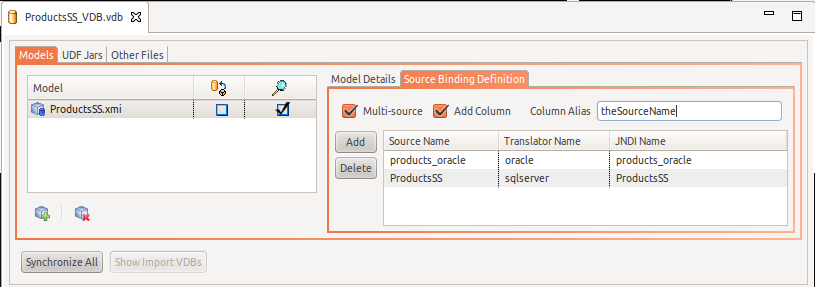 VDB Editor's Source Binding Definition