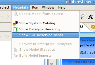 SQL Reserved Words Action