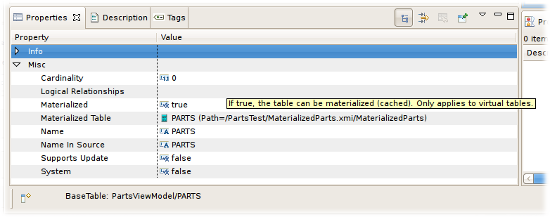 Materialized Table Properties
