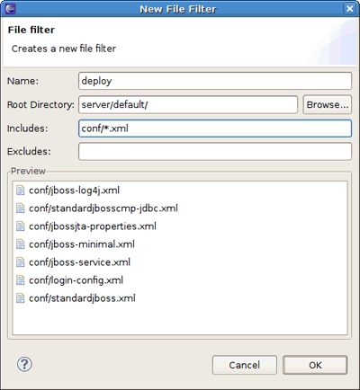 New File Filter Wizard