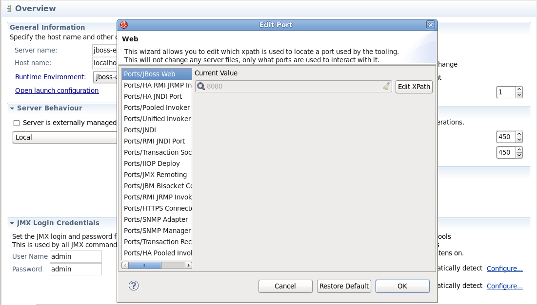 Server Ports Preferences