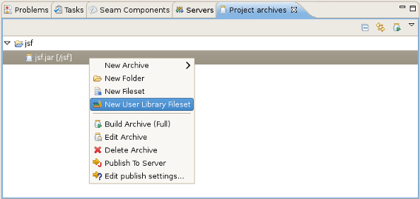 Adding New User Library Fileset