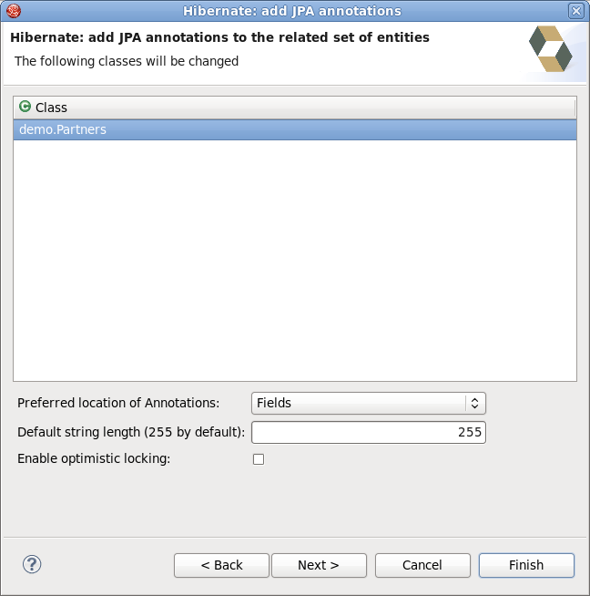 Starting Hibernate:add JPA annotations dialog