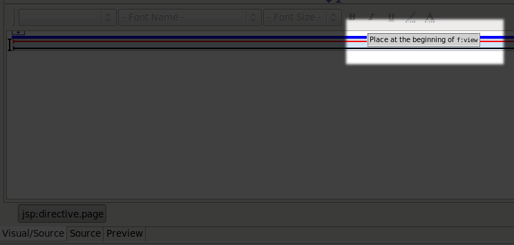 Inserting the form element