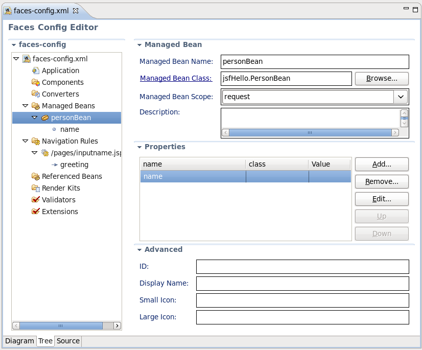 Tree View in Config Editor